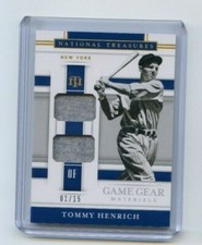 2020 Panini National Treasures TOMMY HENRICH Dual Game Gear Materials Jersey /15