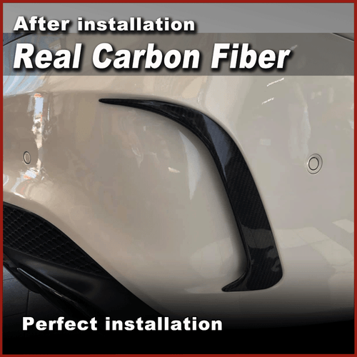 Divisor de aletas traseras de carbono Canards para Mercedes C117 CLA45 AMG CLA250 2013-19 - Imagen 5 de 11