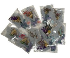 Wedding Dried Flowers Bouquet, Mini Bridesmaid Proposal, 10 qty Blue