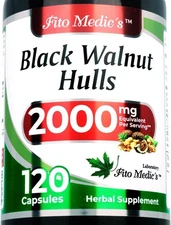 FITO MEDIC'S Lab - Black Walnut Hull, Pure - Black Walnut- 2000 mg per Serving,