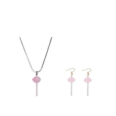 Sweet lollipop Transparent Candy Acrylic Pendant Necklace Funny Cute 3D Col - 02