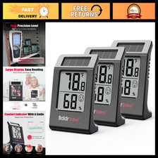 Solar-Powered Humidity Thermometer  Indoor Temperature Sensor - 3 Pack for Home