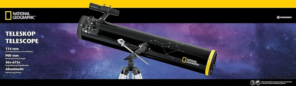 Beginner Reflector Telescope 114mm 900mm AZ Mount Astronomy Kit - Image 3 of 4