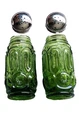 LE Smith – Depression Era Glass Salt & Pepper Shaker Set – Star & Moon – Vintage