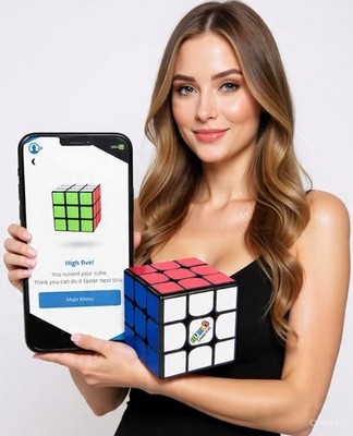 Rubik's Cube, The Official Rubik s ConnectedX, Bluetooth-Enabled 3x3 Speed Cube