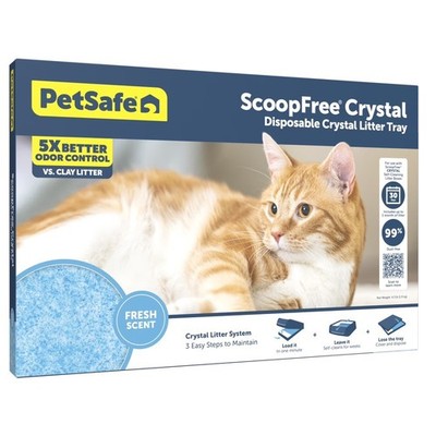 ScoopFree Crystal Disposable Cat Litter Tray, Fresh Scent, Silica Crystals,