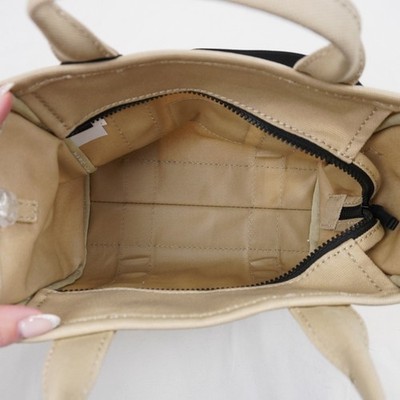 Marc Jacobs The Small Logo Canvas Tote Bag In Beige W/ Removable