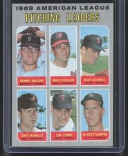 1970 Topps #70 1969 American League Pitching Leaders