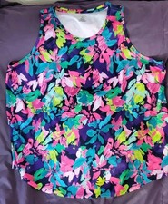 Tek Gear DryTek Womens Sz 3X Tank Top Floral ...