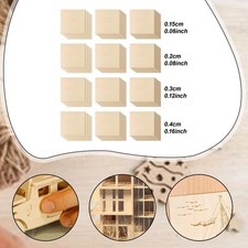 Basswood Sheet Unfinished Wood Piece 12 x 12 inch DIY Multifunctional for Crafts