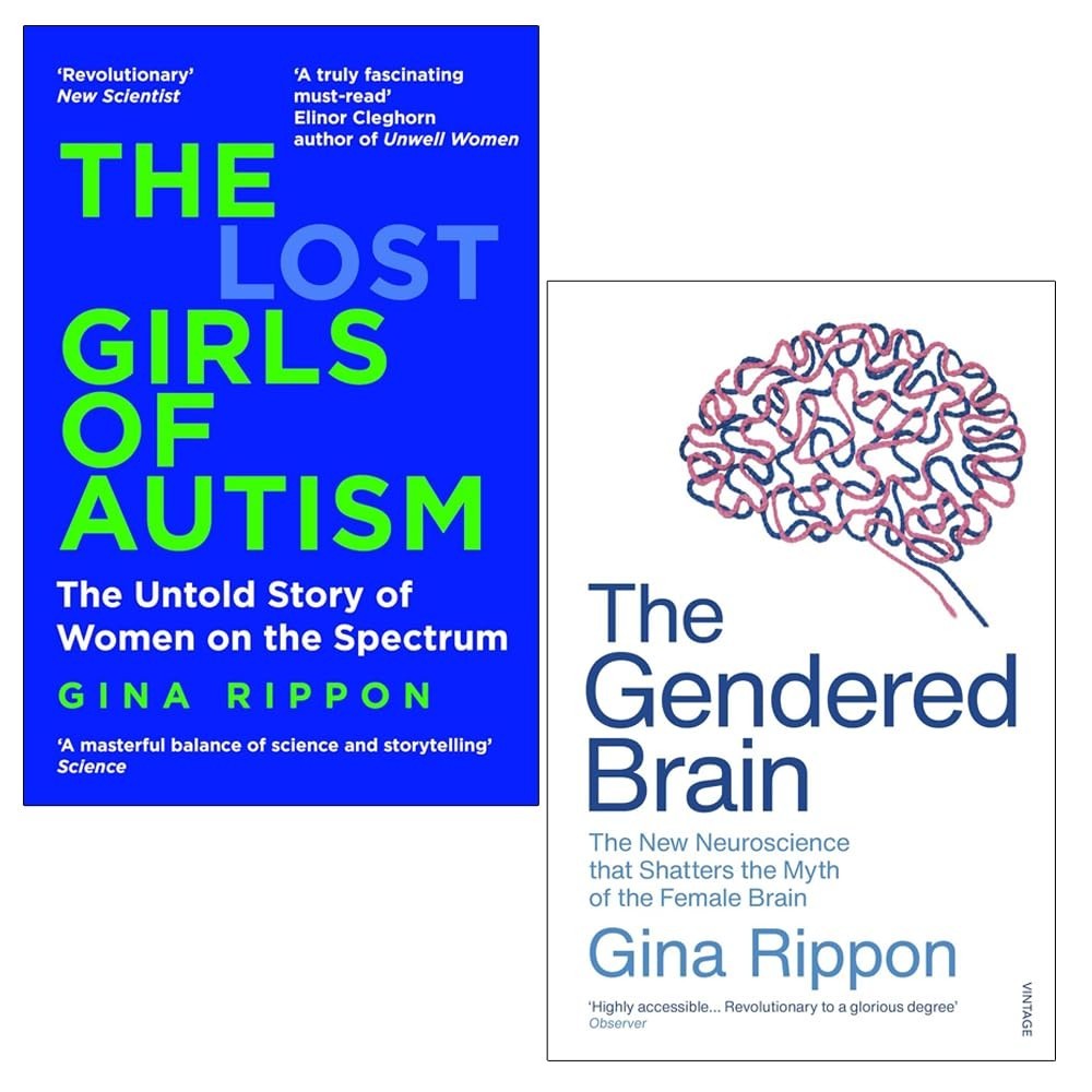 Gina Rippon Collection 2 Books Set The Lost Girls of Autism, The Gendered Brain