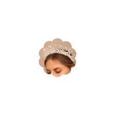 Wedding Pearl Beads Headband Tiara Hair Crown Vintage Pearl Hair Pieces Brida...