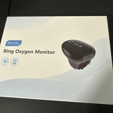 JKS50G Ring Oxygen Monitor Pulse Oximeter, Digital, Black, USB Cable