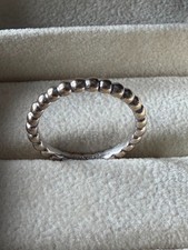 Bron 750 White Gold Pearl Ring / Bubble Eternity Band - Luxury Design
