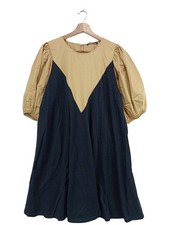 ZARA Abito a maniche corte Donna Abito Taglia IT 42 giallo pallido-blu