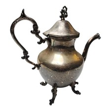 Birmingham Silver Company BSC Vintage Teapot Coffee Pot Silver on Copper
