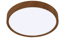 Image of EGLO Musurita LED Flush Ceiling Light | Natural Wood 1600 Lumen 3000K Warm White