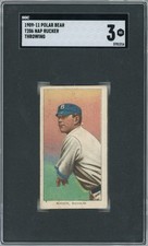 T206 1909-11 NAP RUCKER THROWING - BROOKLYN - POLAR BEAR BACK - SGC 3