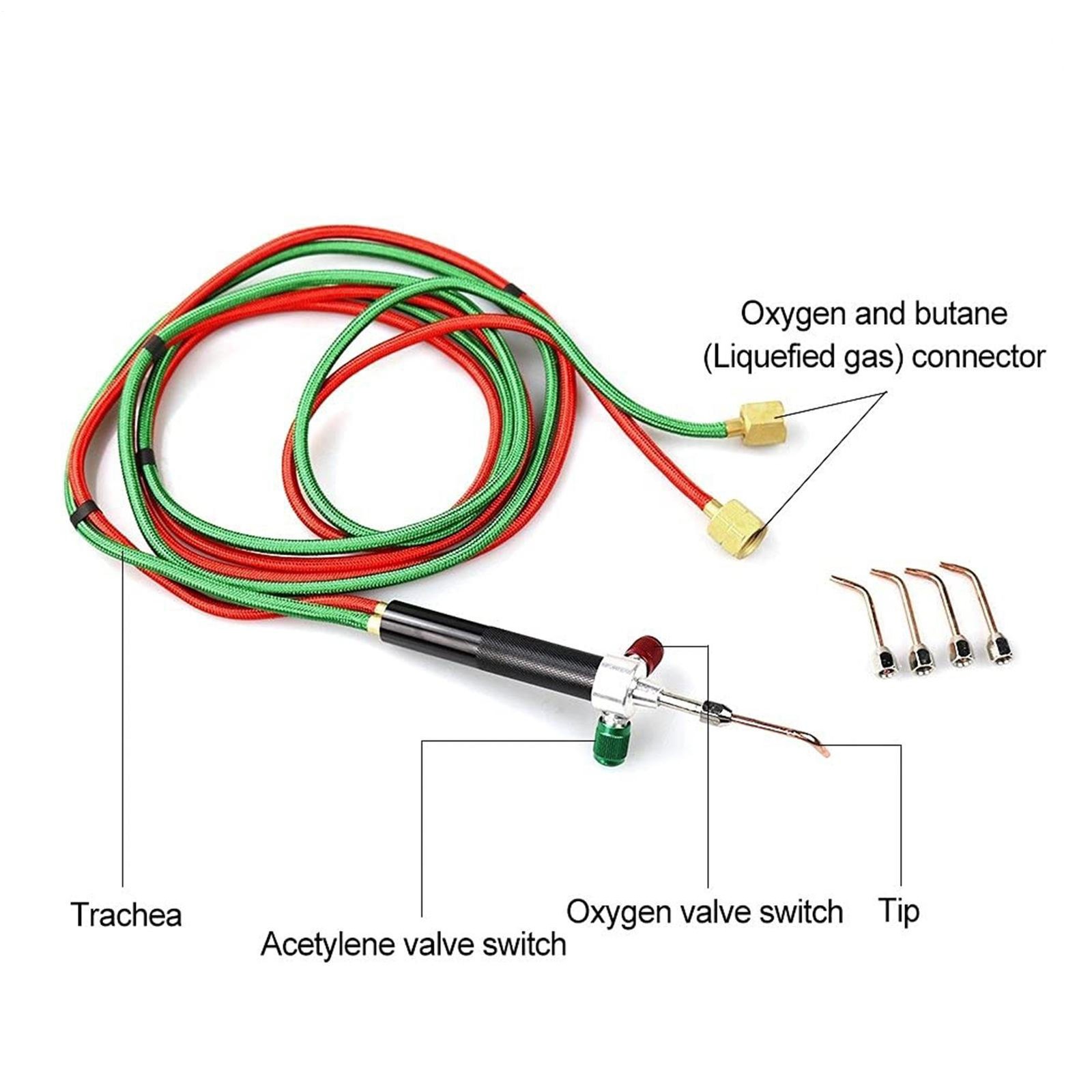 Jewelry Jewelers Liquefied Gas Little Torch Welding Soldering Kit WIth 5Pcs Tips