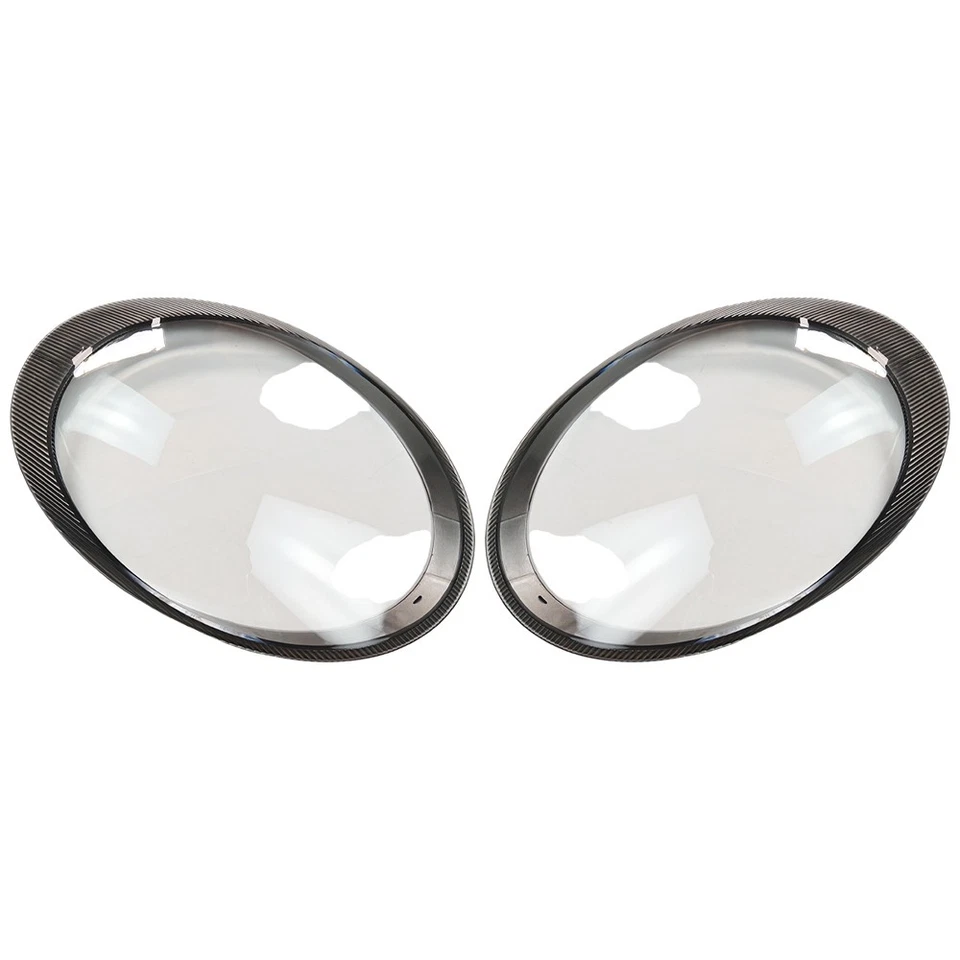 Um par de tampa de lente de farol dianteiro para Porsche Carrera 997 911 2006-2012 - Imagem 4 de 4