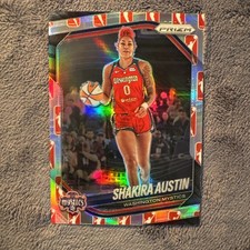 Shakira Austin 2025 Prizm WNBA #81 WNBA Logo DSG Exclusive - Mystics