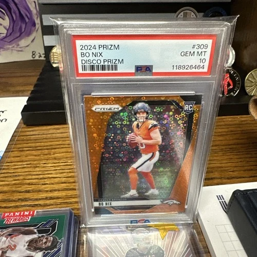 2024 PANINI PRIZM DISCO PRIZM #309 BO NIX ROOKIE RC PSA 10 orange