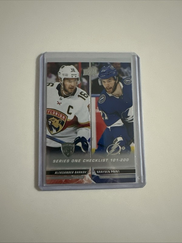 22-23 Upper Deck Series 1 - Checklist Aleksander Barkov, Brayden Point 58/100 