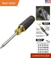 Versatile 27-in-1 Tamperproof Screwdriver - On-Board Bit Storage & Comfort Grip