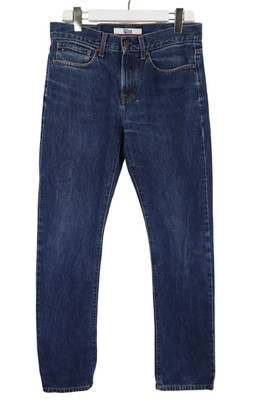 TOMMY HILFIGER Straight Droite Jeans Mens W31/L32 Blue Denim Whiskers Zip Fly