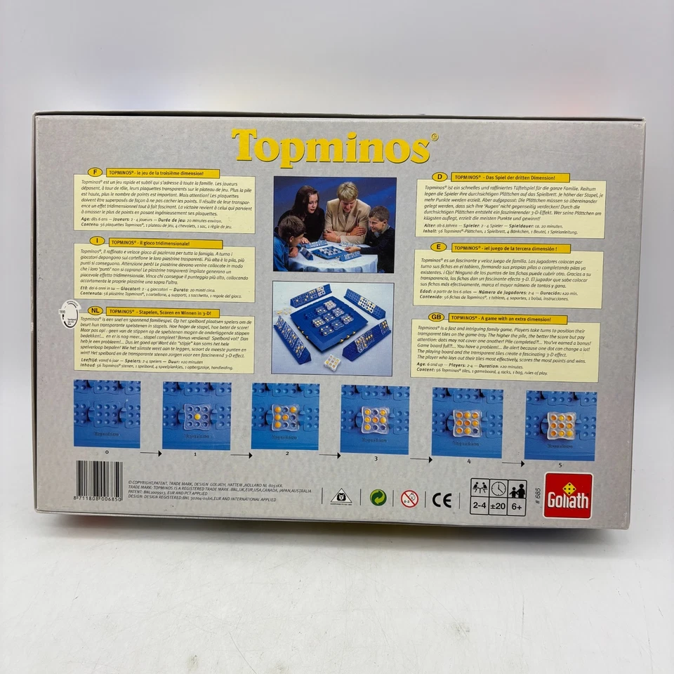 VINTAGE Topminos COMPLETE Goliath 1999 Kids Children Strategy Family Game - Image 2 of 4