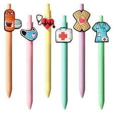 Cute Nurse Pens Gel Ink Set for CNA RN Nursing Students Gifts Accessories