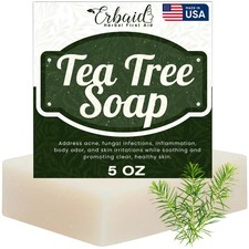 Tea Tree Soap Natural Defense Tea Tree Oil Wash Bar for Face Body Remed...