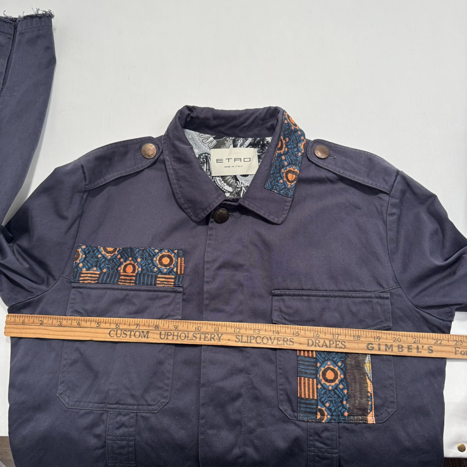 ETRO Milano Elephant Jacket Large Patchwork Boho … - image 3