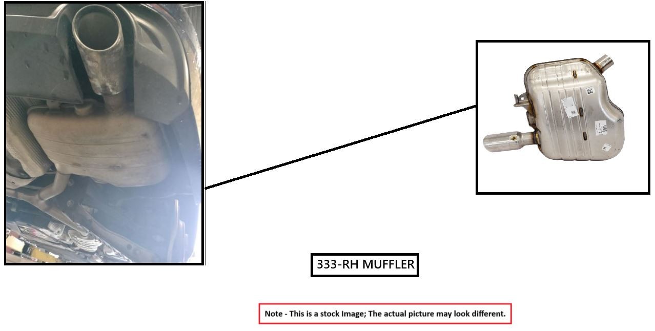 RIGHT EXHAUST MUFFLER ONLY OEM 2019 MASERATI LEVANTE