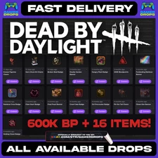 Dead By Daylight TWITCH DROPS -  600,000 BloodPoints + 16 Items! ALL AVAILABLE