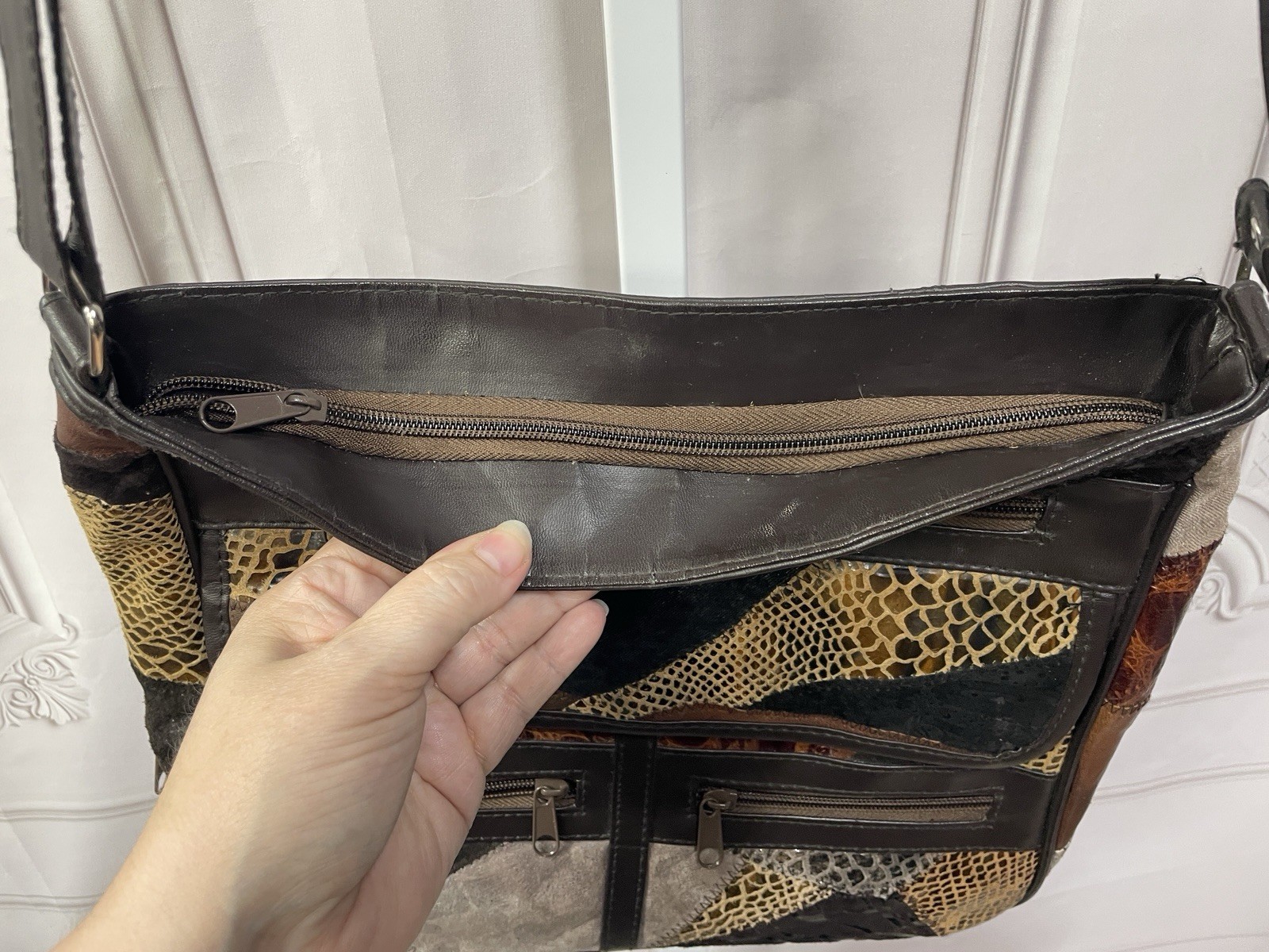 Leather Patchwork Mixed Animal Prints Colors Y2K … - image 12