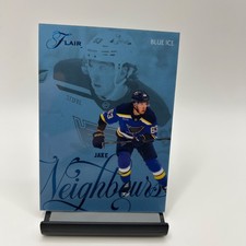 2025-26 Flair Hockey #115 Jake Neighbours Blue Ice /49 St. Louis Blues