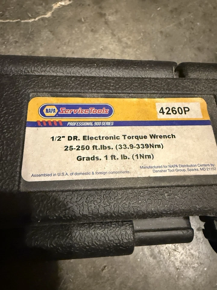 Napa Service Tools 1/2 DR. Llave dinamométrica electrónica 20-25 pies libras con estuche nueva Foto 4 de 4