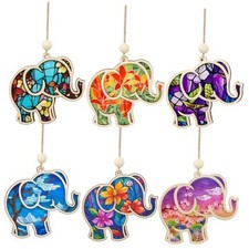 Pcs Friendship Elephant Ornament with Story Card, Best Wood 6 Multiple Styles