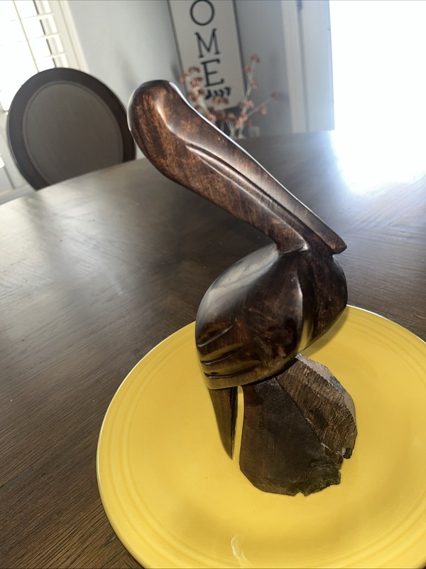 Mid Century Desert Ironwood  Wooden Hand Carved Pelican 11’