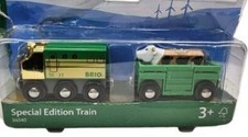 Brio World 36040 Wooden Special Edition Train w/Cow Carrying Freight Car