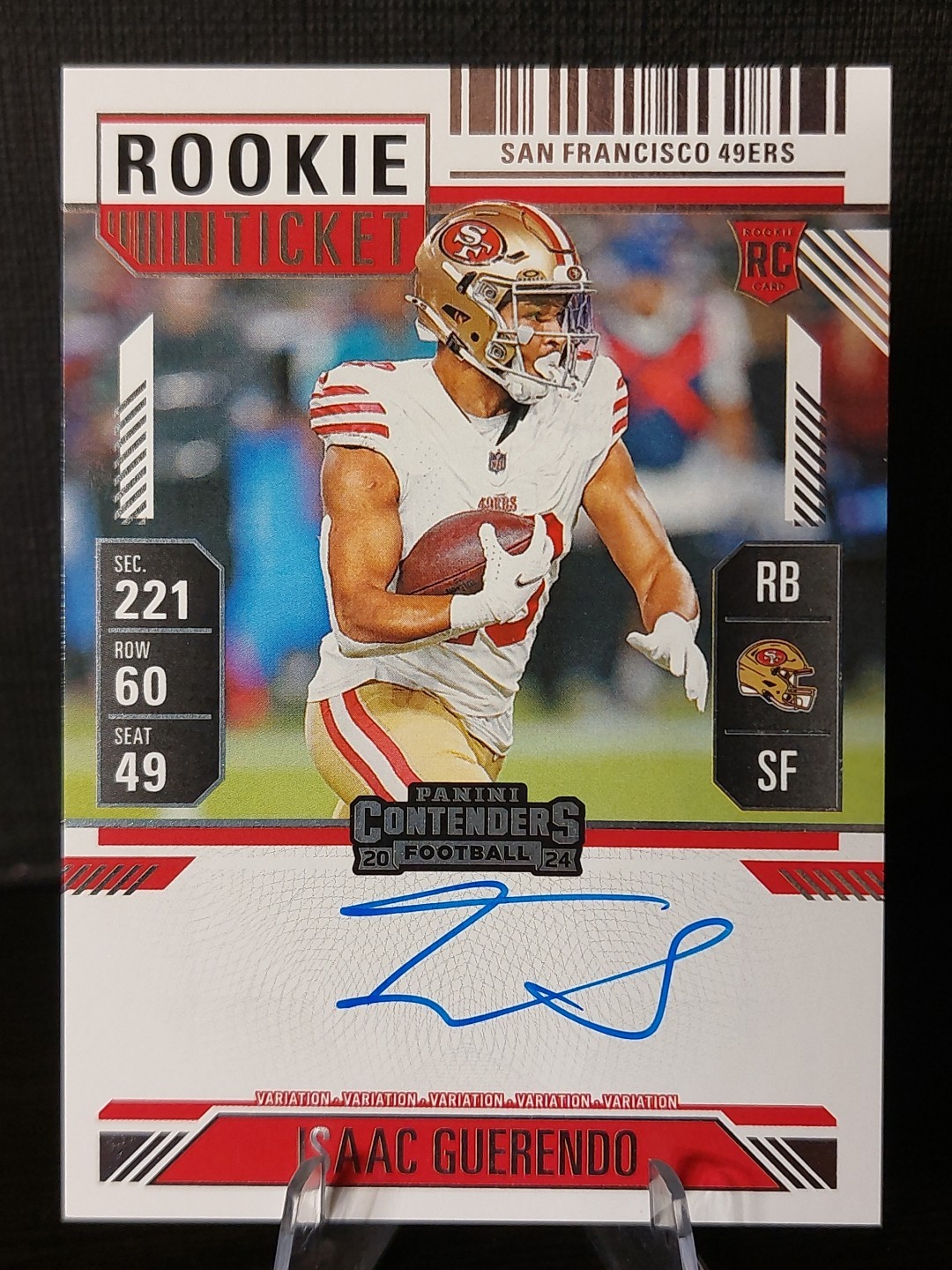 2024 Panini Contenders Rookie Ticket Variation RPS Isaac Guerendo #138