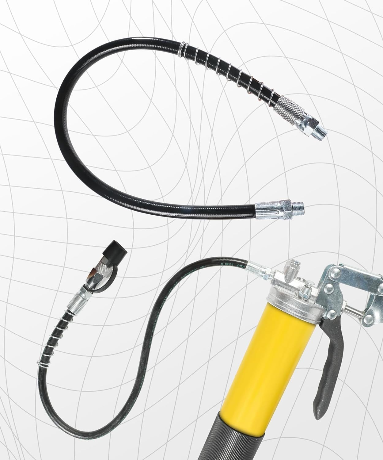 Grease Gun Hose,18 Inch Grease Hose,Car Accessories Flexible Grease Gun Hose,Gre