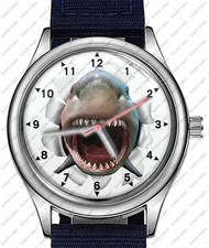 Shark Face Jaws Trendy 38mm Face Wrist Watch