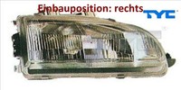 TYC 20-3112-08-2 Hauptscheinwerfer Rechts Scheinwerfer Frontscheinwerfer