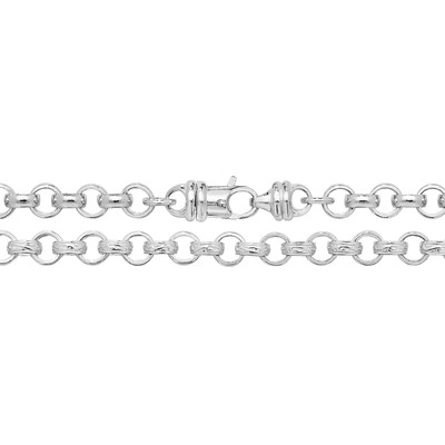 Sterlingsilber 5 mm gemusterte runde Guss Belcher Kette Halskette