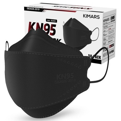 KN95 Face Masks 50 Pack, Breathable Comfortable and Disposable KN95 Mask, Black