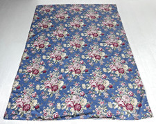 Eddie Bauer Home Blue Floral Twin Size Duvet Cover Cotton USA Made Buttoned GUC