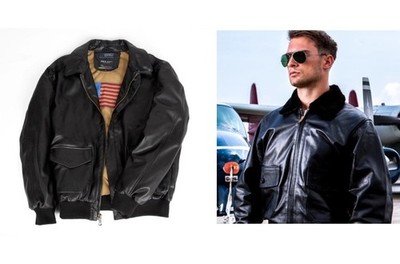 Vintage U.S.  Air Force Men's Bomber Jacket PU Leather Motorcycle Oversize Coat