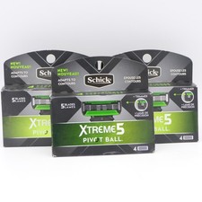 Schick Xtreme 5 Pivot Ball 5 Blade Razor Refill 3 Packs of 4 Cartridges Each Box 5.29 per gallon